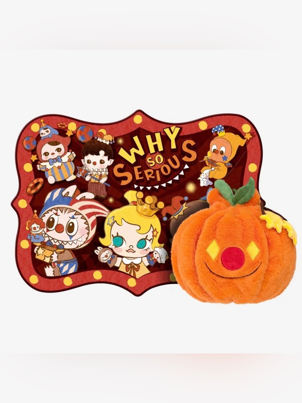 POP MART WHY SO SERIOUS Series - Blanket with pumpkin plush bag
